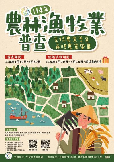 轉知114年農林漁牧業普查